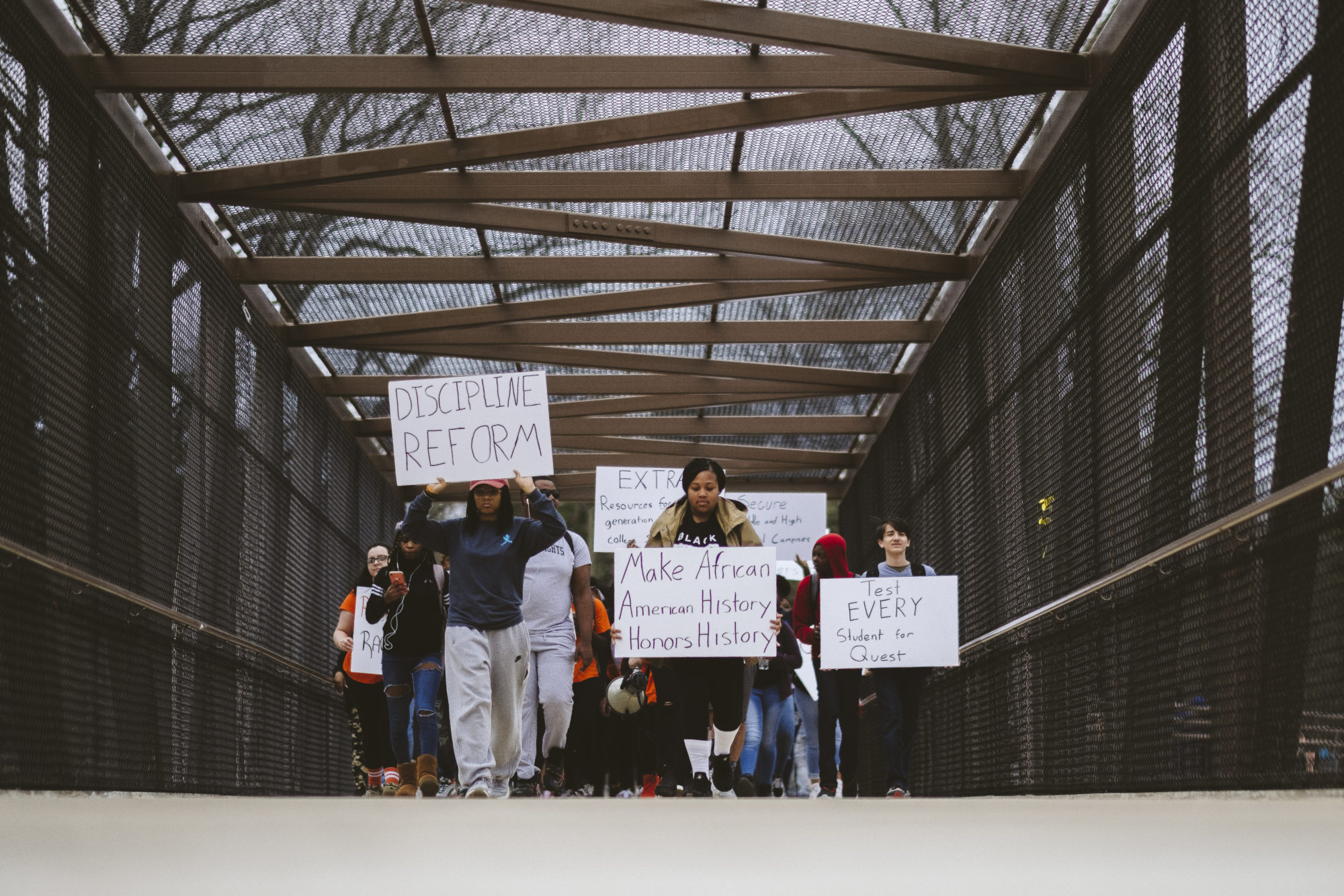 Students lead walkout for racial justice and equity