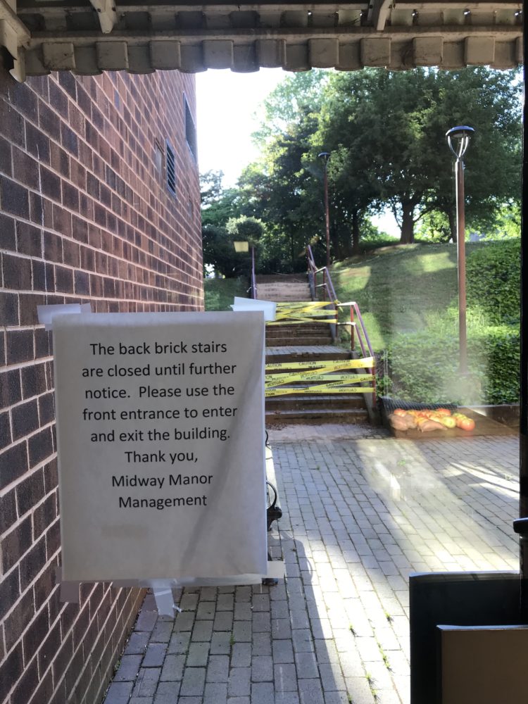 Midway Manor outdoor stairs